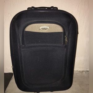 Dark Blue 20” Upright Rolling Luggage Bag